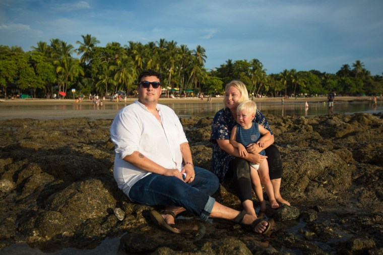 Jeromy Sonne, his wife Kelsey and their 2-year-old son Emmett have lived on the road for the last year. They arrived in Costa Rica on June 15 and will stay in Tamarindo for six weeks.