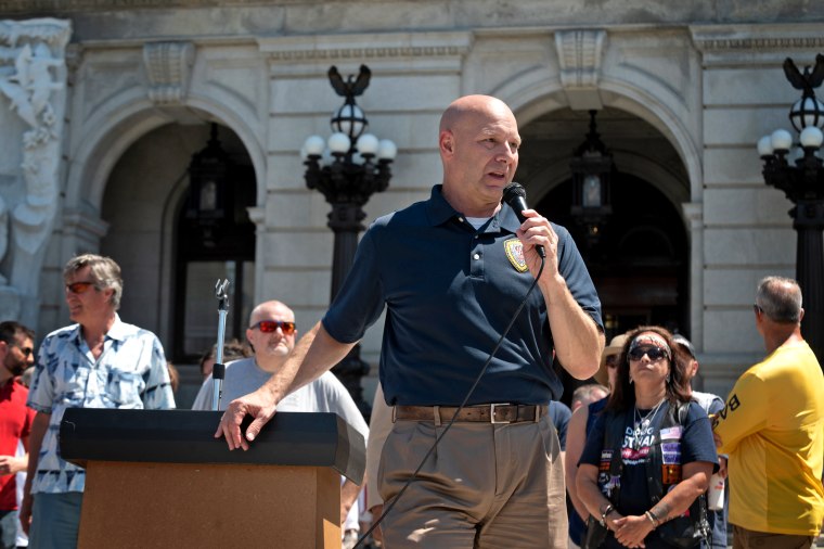 Pennsylvania State Senator Doug Mastriano Speaks at ReOpen Rally in Harrisburg, Pa., on June 5th, 2021.