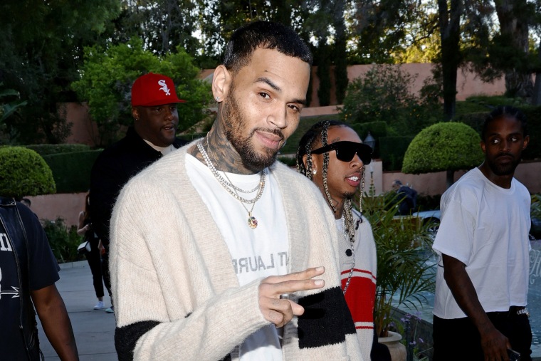 Chris Brown attends the RHUDE SS22 Runway Show on June 23, 2021 in Beverly Hills, Calif.
