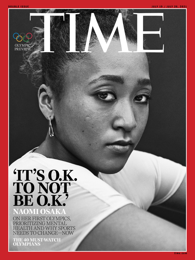 The cover of Time magazine featuring Naomi Osaka.
