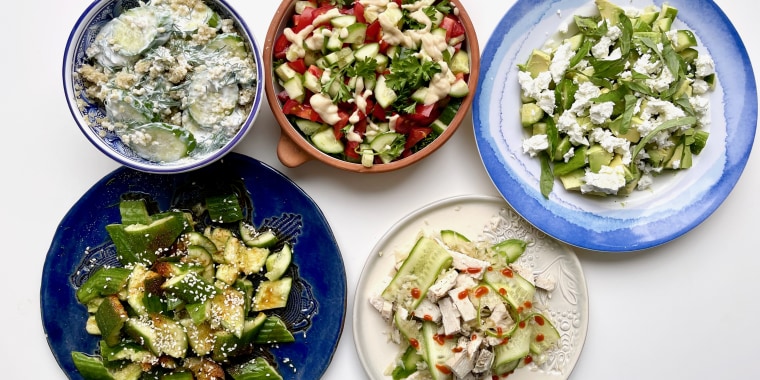 How to make a variety of cucumber salads for summer