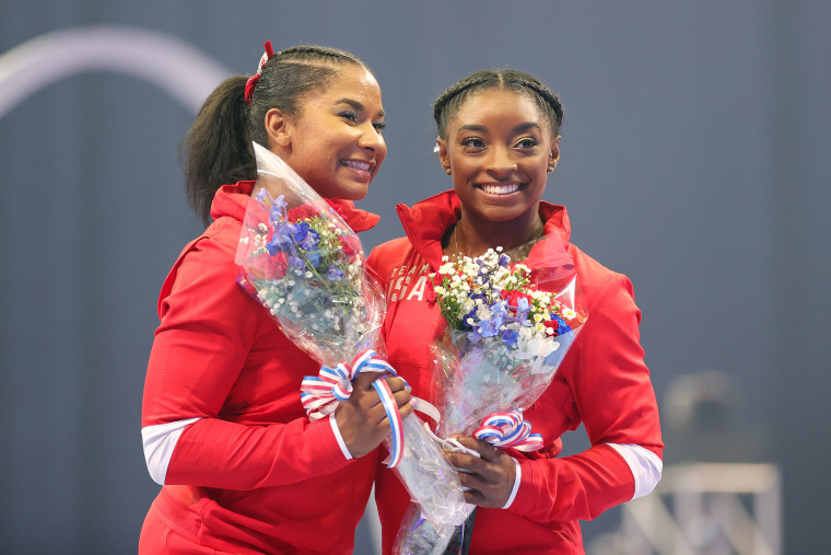 Jordan Chiles and Simone Biles