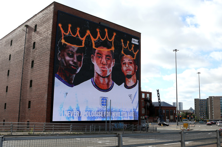 New Digital Mural Of The Three Black Footballers Racially Abused After England Lost The Euro's Final Is Unveiled