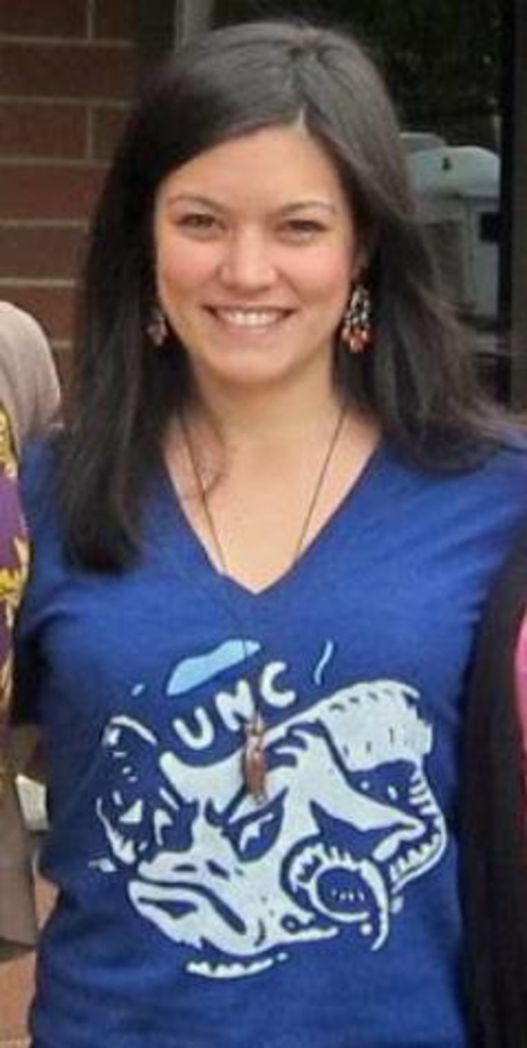 Cat Rakowski at a UNC basketball game.