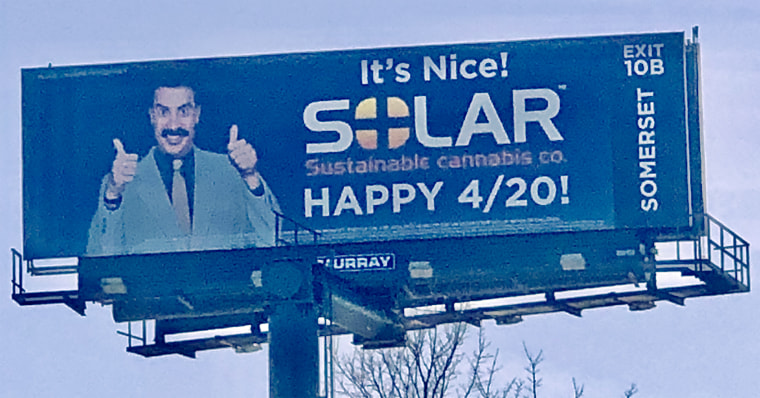 The billboard along a Massachusetts highway was taken down in April, three days after the actor's attorneys sent a cease-and-desist order to Solar Therapeutics, Inc.