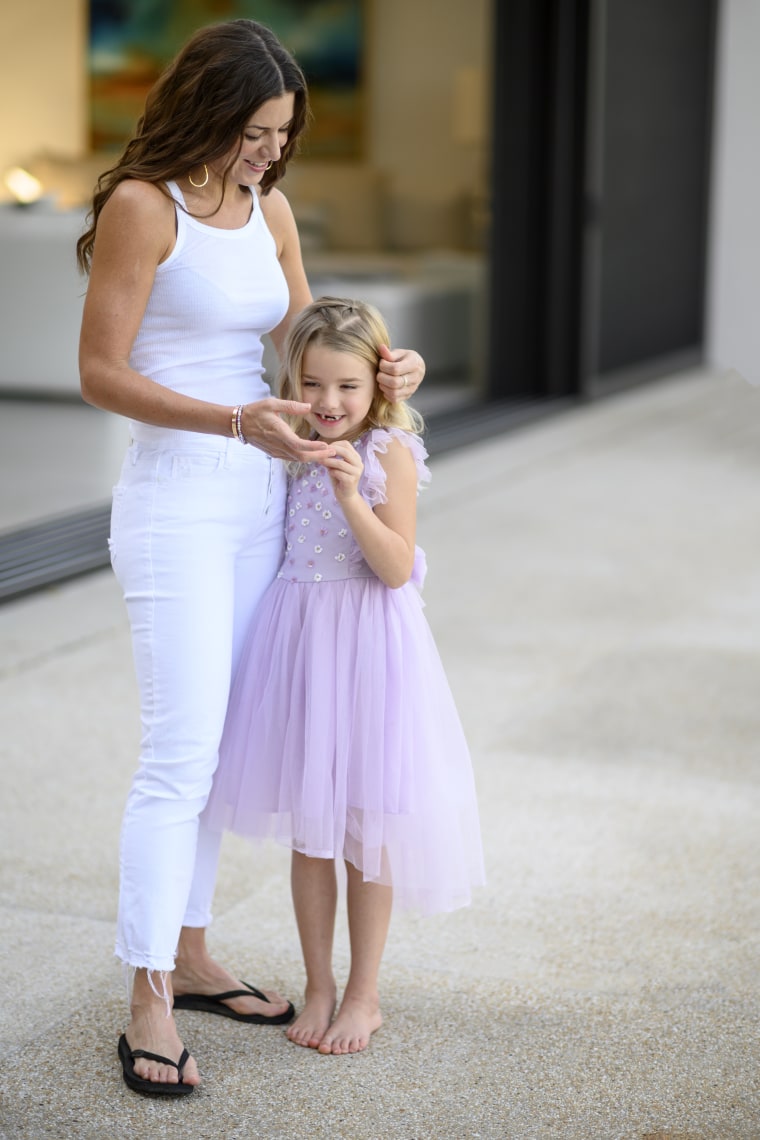 Sarah Franklin with her 6-year-old daughter. 