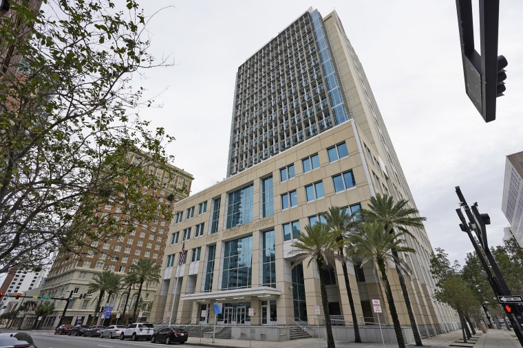 The Sam M. Gobbons United States Courthouse on October 21, 2020, in Tampa, Fla.