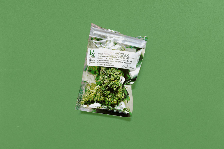 Medical cannabis in package from dispensary