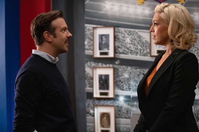 Jason Sudeikis and Waddingham make a winning pair on "Ted Lasso."