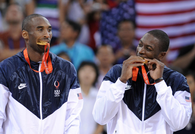 (L to R) USA's Kobe Bryant and USA's Dwy