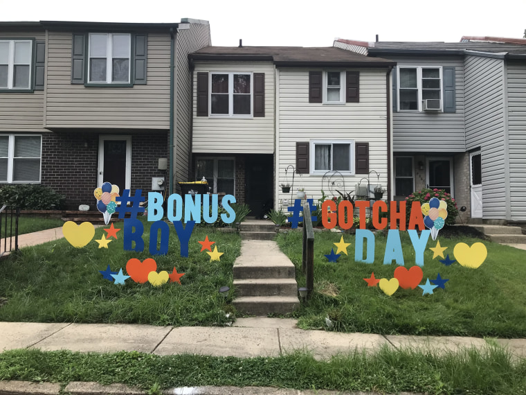 Nedra McCormac, whose son plays soccer with Nate, wanted to decorate the family's yard to celebrate Nate's adoption.