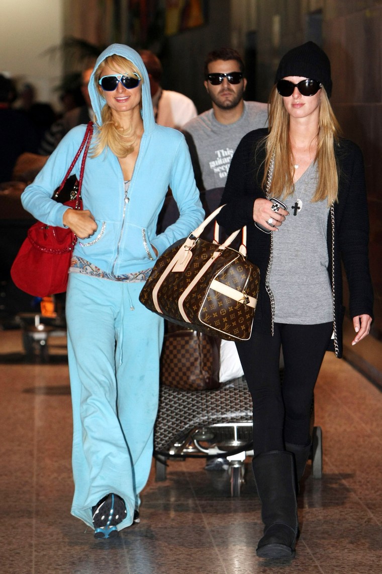 Kathy Hilton matches with daughters Paris and Nicky in iconic Juicy Couture  tracksuits