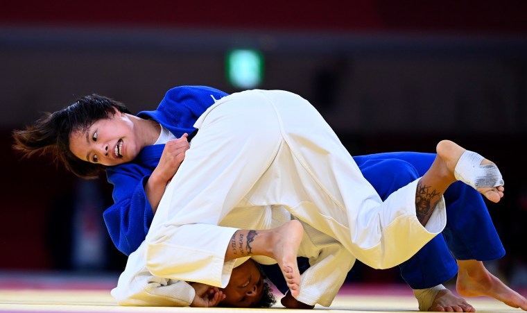 Uta Abe competes in Judo
