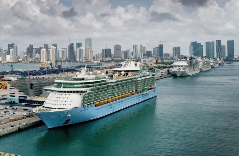 Image: Royal Caribbean Conducts Test Cruise Of It's Freedom of the Seas Ship, As Cruise Industry Prepares To Restart