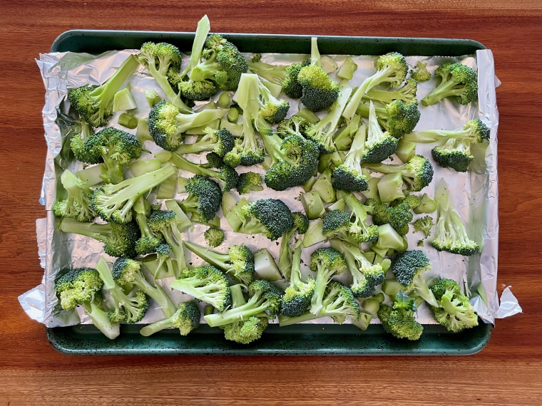Broil your broccoli if you want to add a bit of char to your salad.