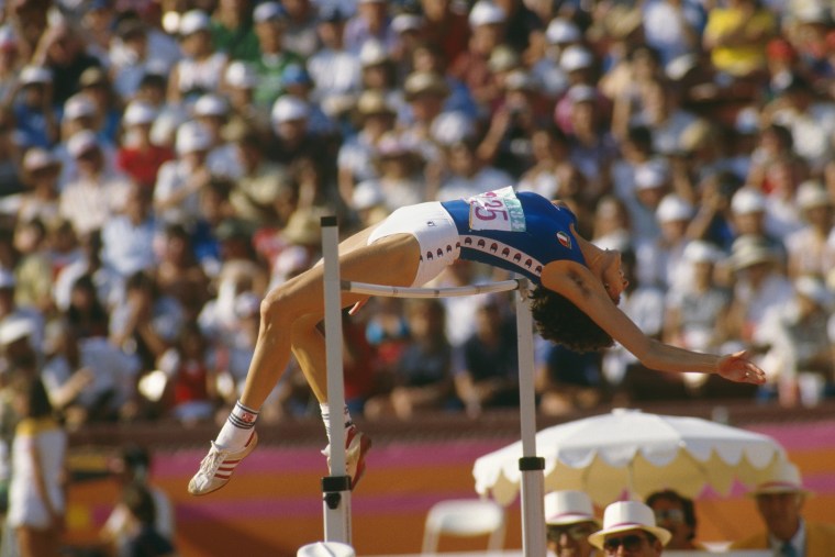 Sara Simeoni from Italy during the women's high jump