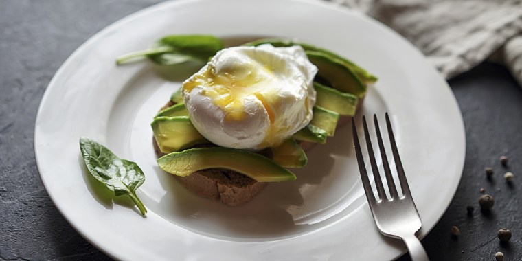 Avocado on toast with poached egg