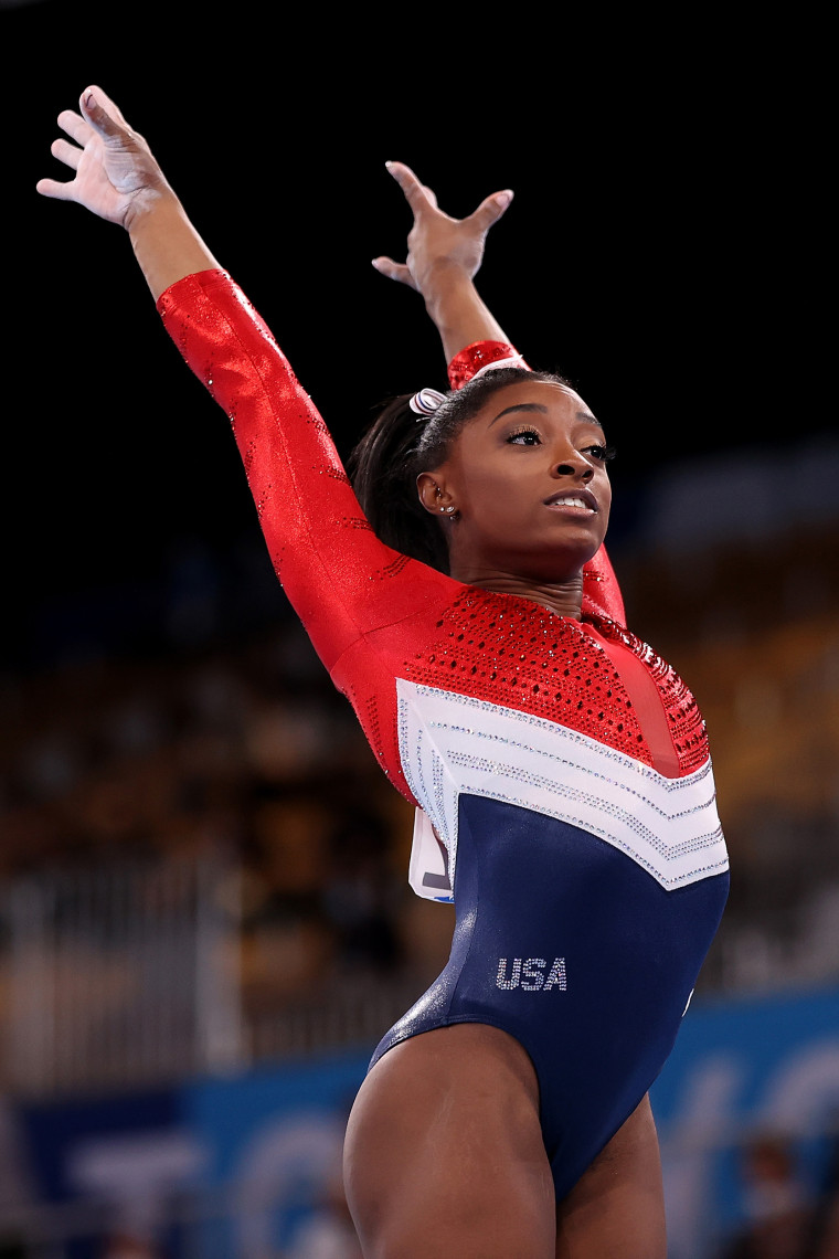 Olympic gymnast Simone Biles and her teammates debut their VERY glitzy  custom-made leotards