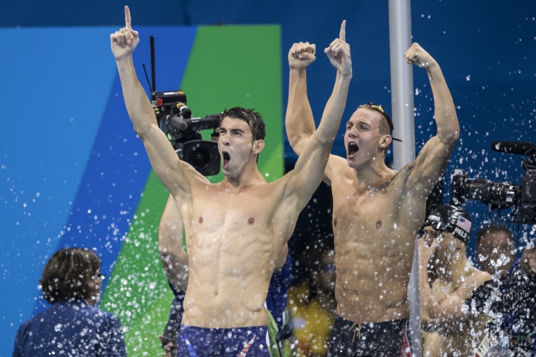 Michael Phelps and Caeleb Dressel