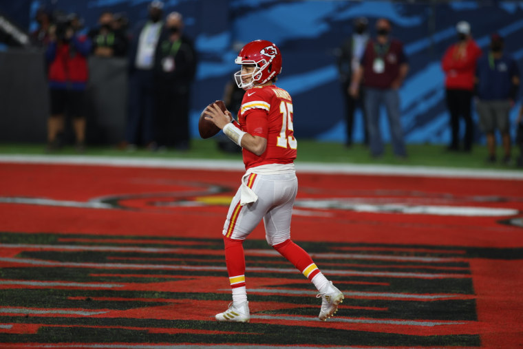 Patrick Mahomes in 2021 Super Bowl