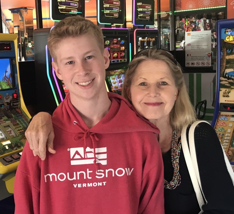 Nanette Hausman with her son, Corey.