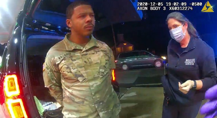 U.S. Army Lieutenant Caron Nazario was driving his newly-purchased Chevy Tahoe home when two police officers pulled him over in Windsor, Va., on Dec. 5, 2020.