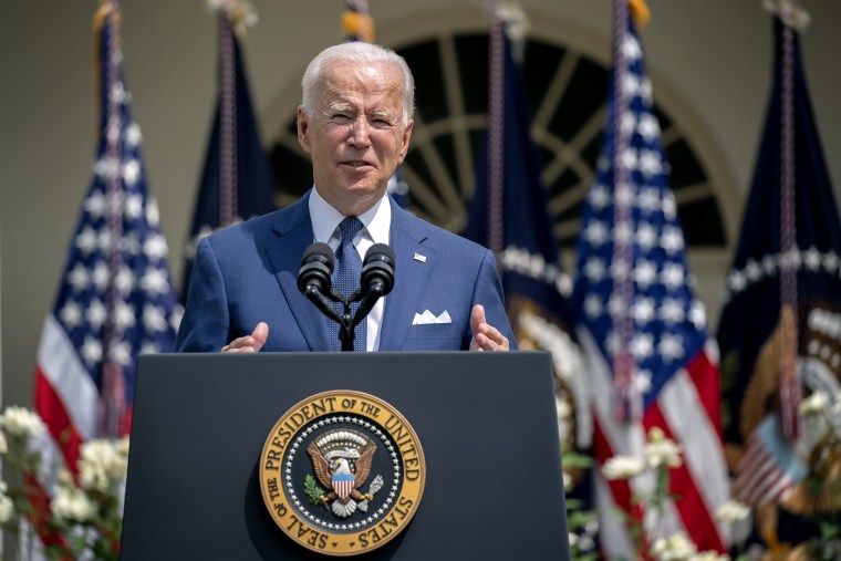 President Joe Biden speaks during an event marking the 31st anniversary of the Americans with Disabilities Act (ADA) in the Rose Garden of the White House on July 26, 2021.