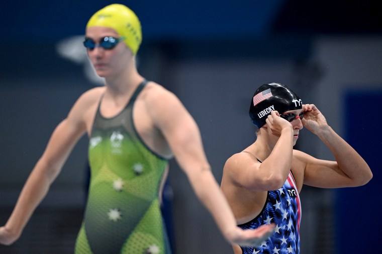 Image: Katie Ledecky and Ariarne Titmus