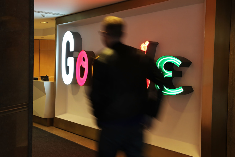 Image: A person walks into Google's New York offices on March 5, 2018.