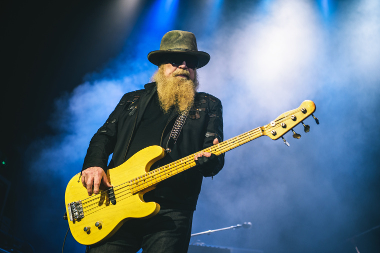 Dusty Hill of ZZ Top performs on July 26, 2017, in Glasgow, Scotland.