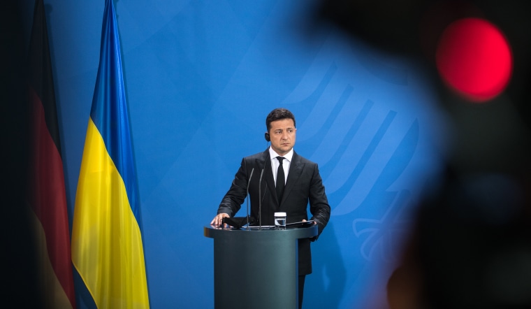 Image: Ukrainian President Volodymyr Zelensky Visits Berlin