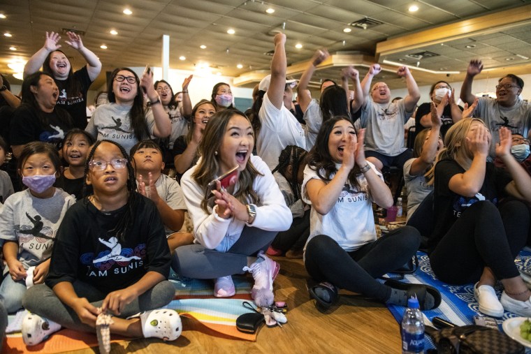 Image: United States Olympic Gymnastics Viewing Event With Members Of The Hmong Community And Family Of Sunisa Lee