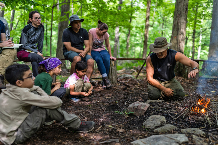 Shane Hobel talks about the kind of fire he likes: coals, not high flames.