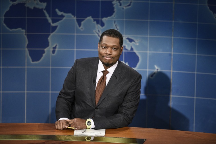 Anchor Michael Che during Weekend Update on Oct. 24, 2020