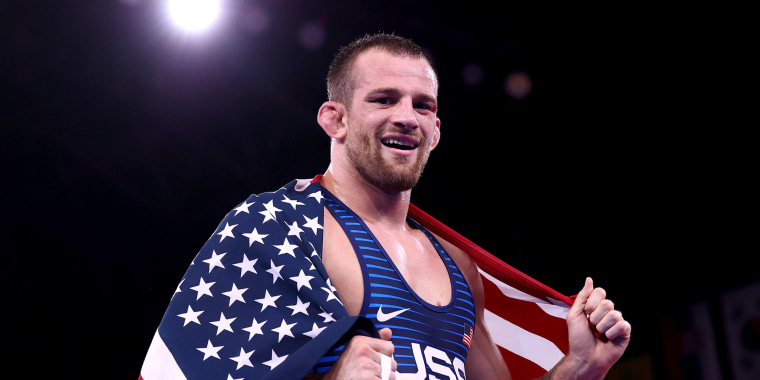 Wrestler David Taylor wins gold medal in final seconds at Tokyo Olympics