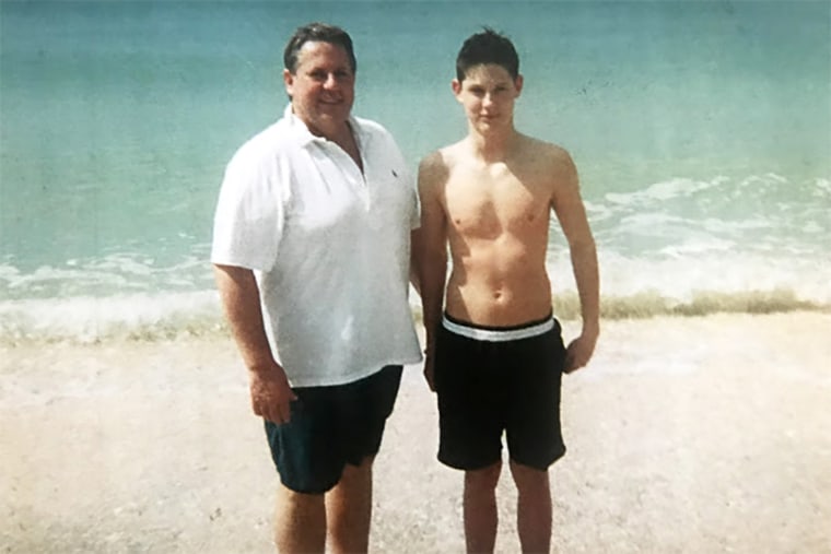 Brett Eagleson was a teenager when his father, Bruce, left, was killed in the 9/11 attacks.
