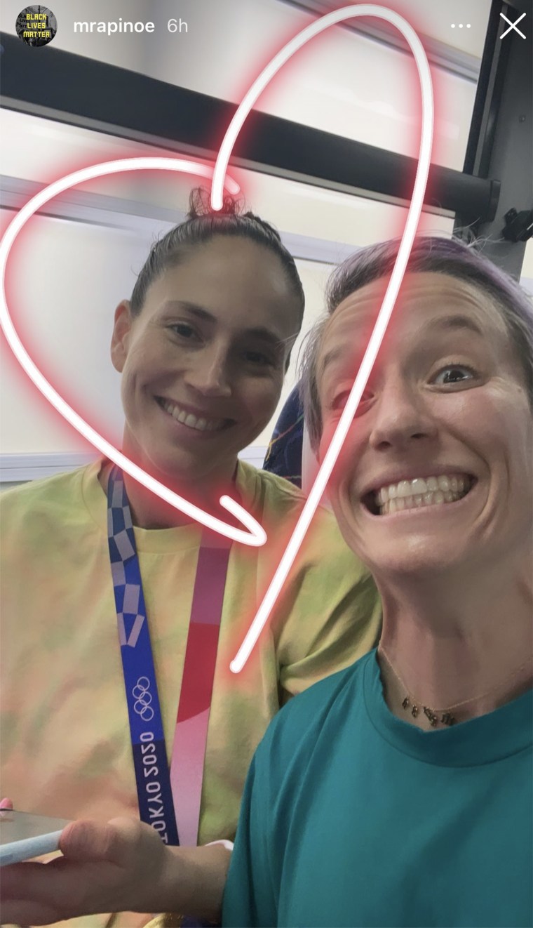 Megan Rapinoe shares a selfie with Sue Bird on Instagram.