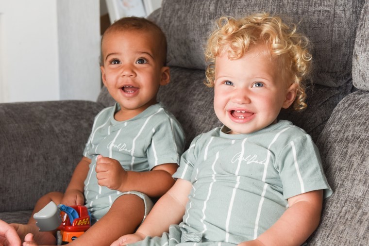 And mixed couple with twins black white