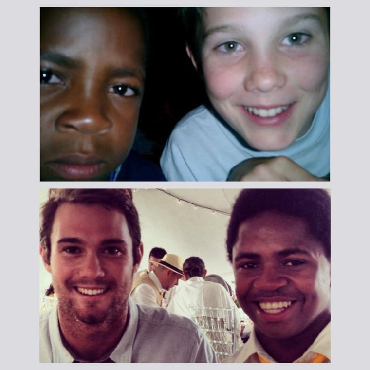 Mzi and Josh as kids and now.