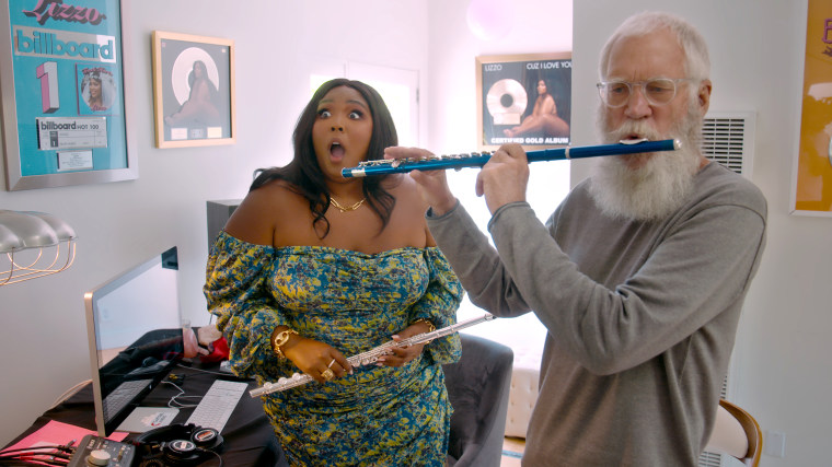 Lizzo and David Letterman, 2020. My Next Guest Needs No Introduction with David Letterman.
