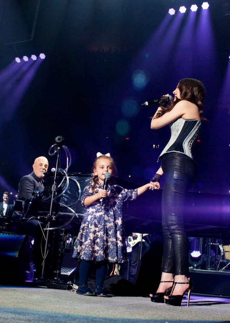Billy Joel joined onstage by daughters Della Rose and Alexa Ray in 2019