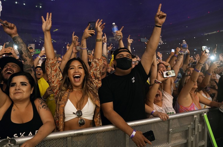 Image: Concertgoers in Los Angeles.