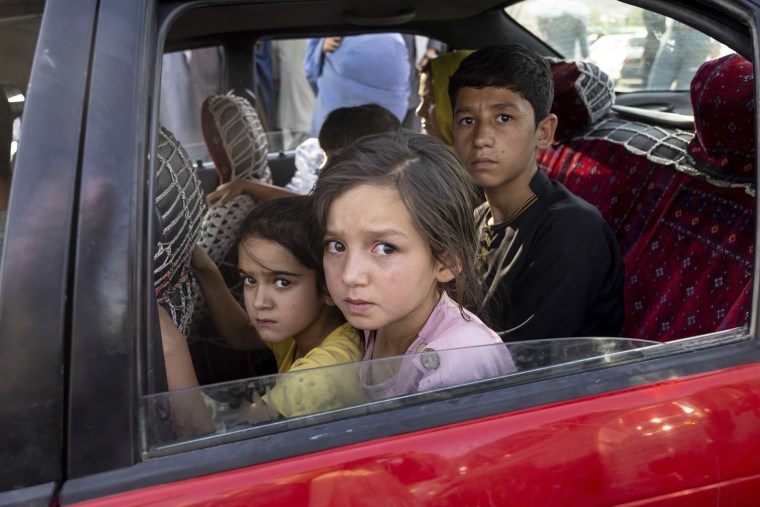 Image: Displaced Afghan families