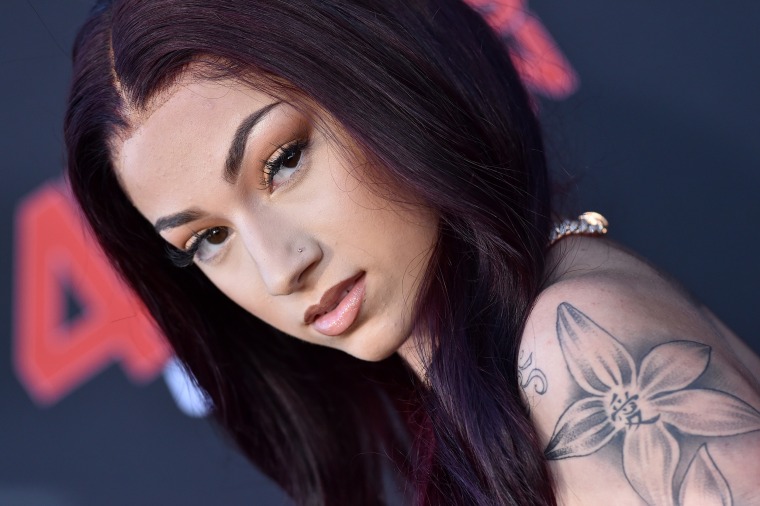 Bregoli looks over her tattooed shoulder at the camera in a tight shot on the red carpet