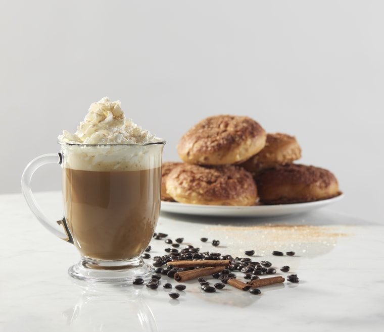 The new latte features freshly brewed espresso, foamed milk and cinnamon-flavored syrup.