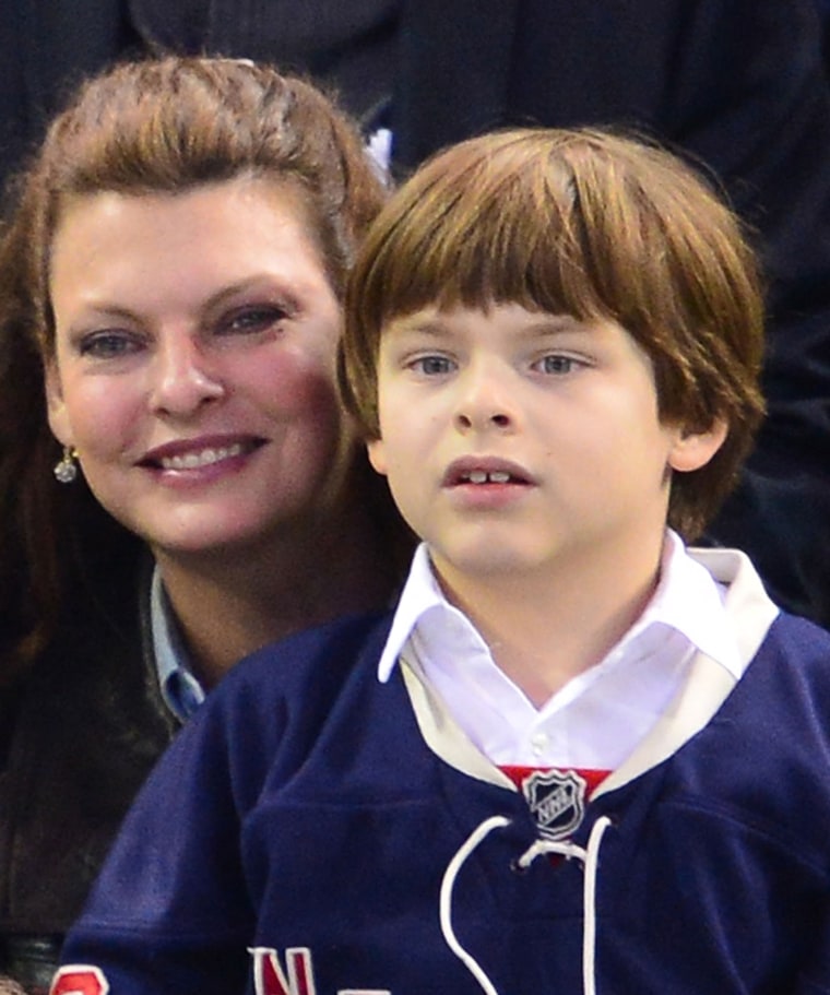Linda Evangelista and Augustin