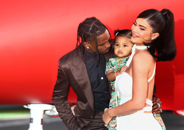 Kylie Jenner, Travis Scott and their daughter, Stormi