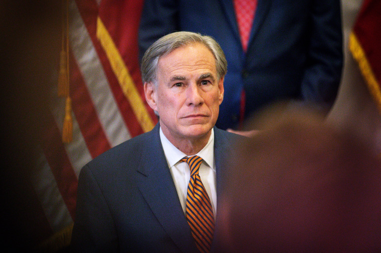 Texas Governor Greg Abbott attends a press conference at the Capitol on June 8, 2021 in Austin, Texas.