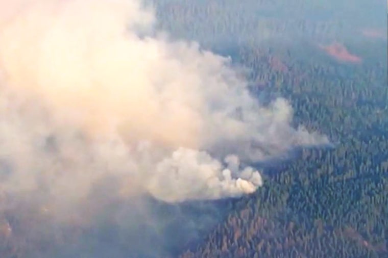 The Caldor Fire burns in El Dorado, Calif., on August 17, 2021.