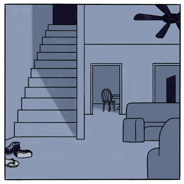 Illustration of a dark and empty home.